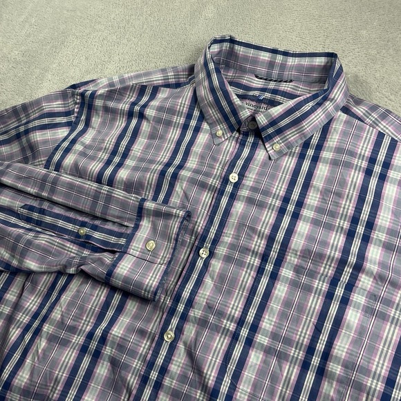 Vineyard Vines Shirt Mens 2XL On The Go Performance OTG Brrr Button Up Plaid - Picture 1 of 8